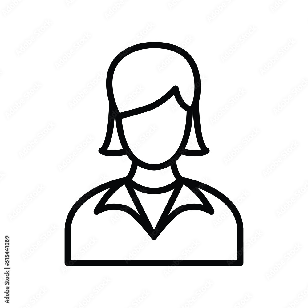 Woman avatar icon vector graphic illustration