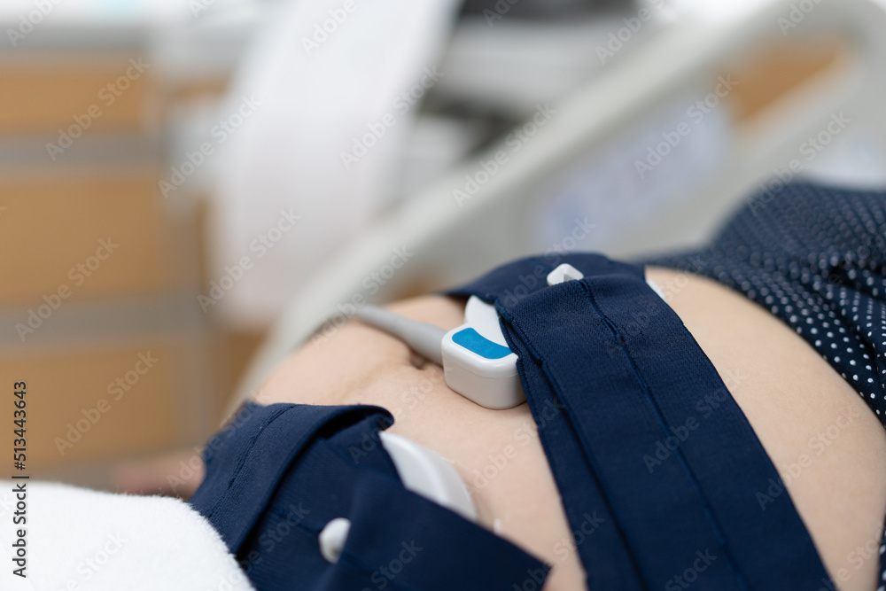 Pregnancy care. Fetal heartbeat monitoring by cardiotocography from ...