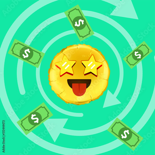 Money cashback concepts are great for financial payment or shopping promotion events.
