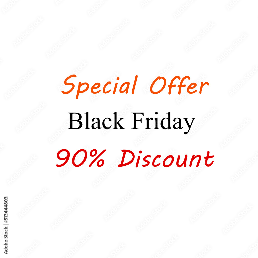 Special offer black friday 90 percent discount business advertisement icon sticker