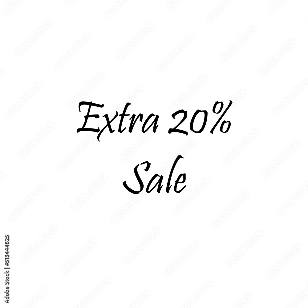 Extra 20 percent sale special offer discount business advertisement icon sticker