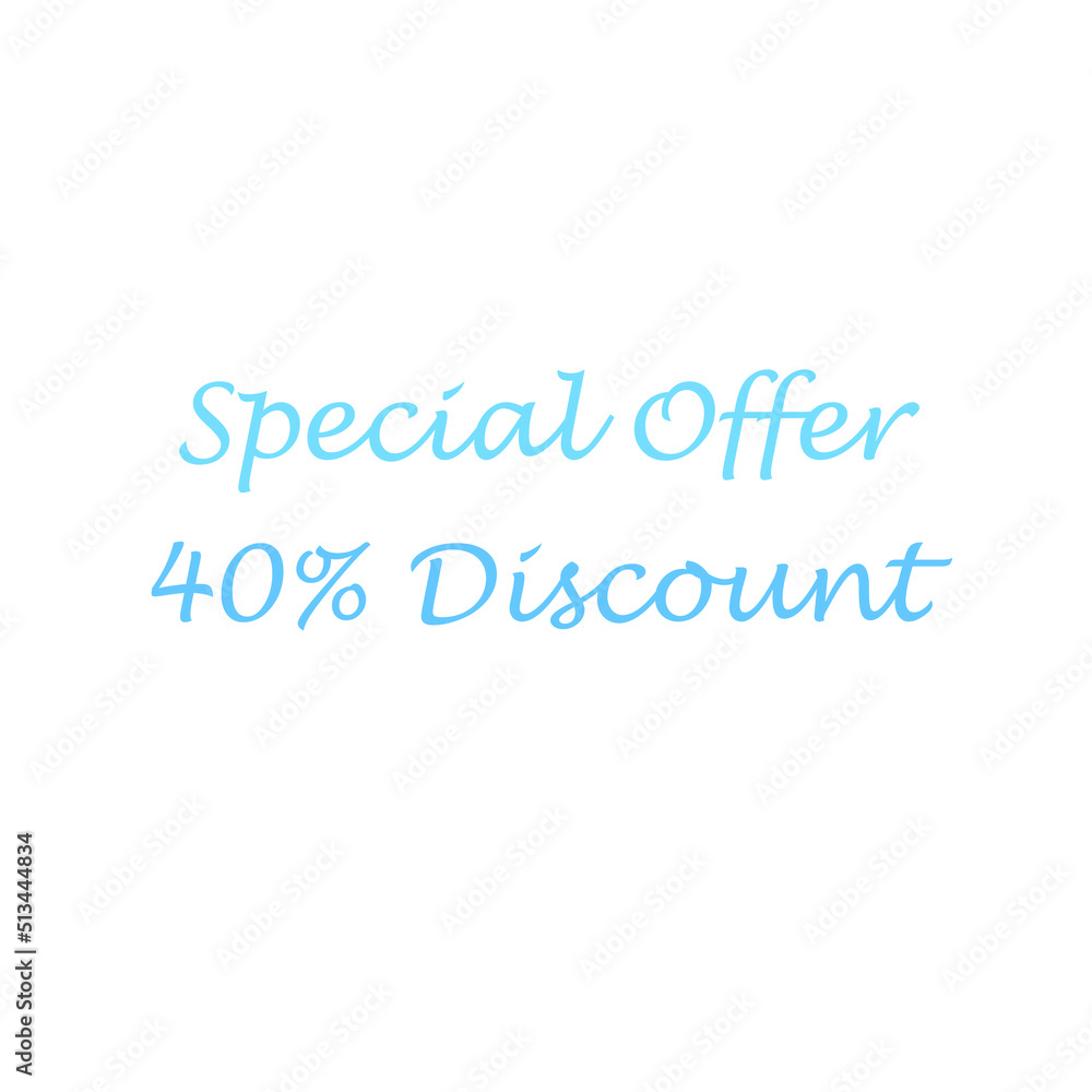 Special offer 40 percent discount business advertisement icon sticker Special offer 40 percent discount business advertisement icon sticker