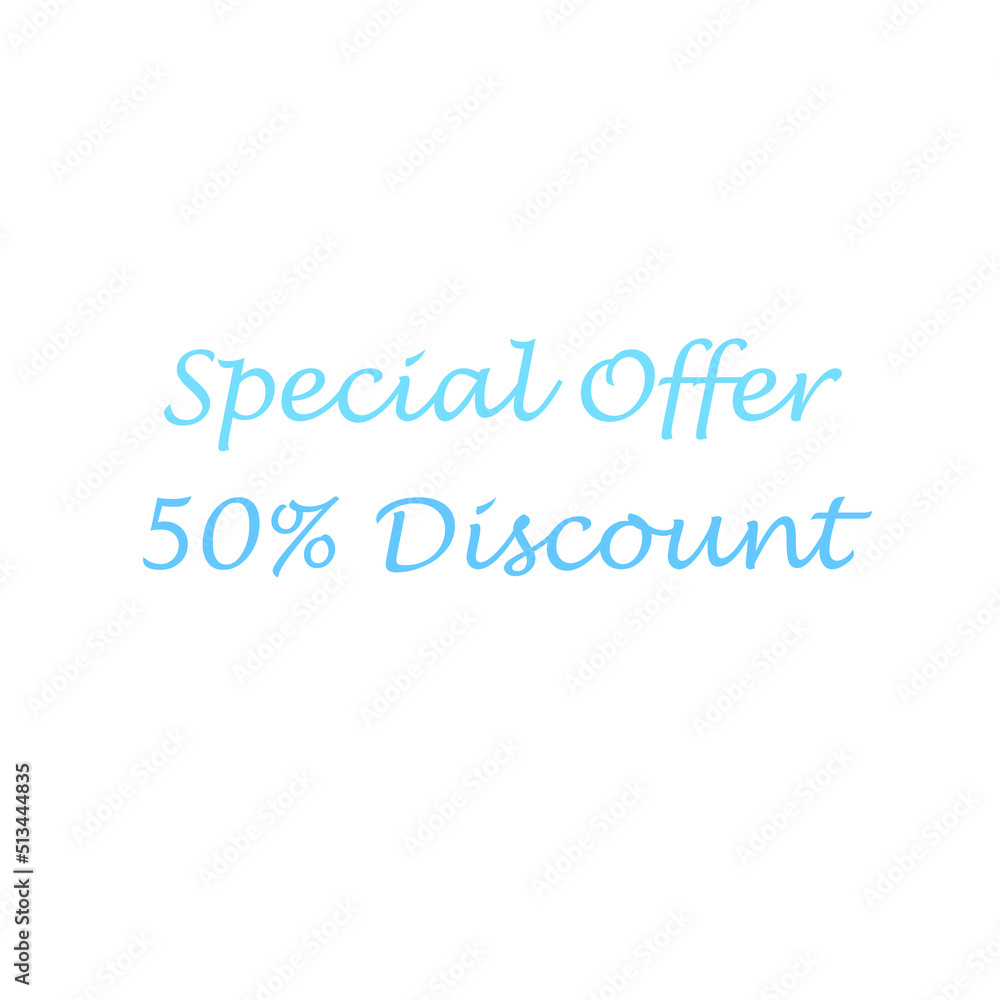 Special offer 50 percent discount business advertisement icon sticker