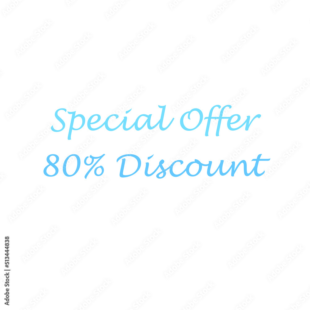 Special offer 80 percent discount business advertisement icon sticker