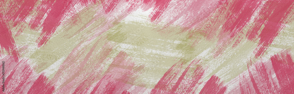 Fototapeta premium Banner. Digital illustration. Concrete wall painted with colored stains.