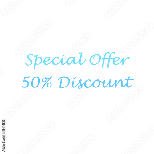 Special offer 50 percent discount business advertisement icon sticker