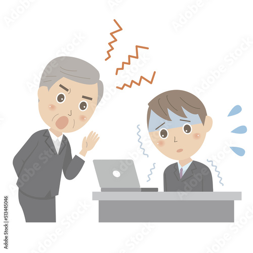 上司に怒られて困る男性社員