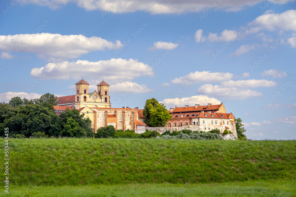 Monastery on top in Tyniec, Krakow, Poland.