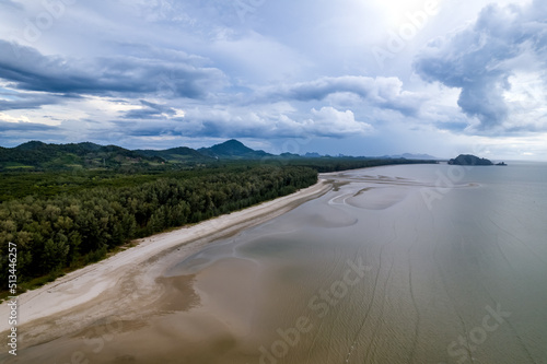 Aerial photograph of the sea in Thailand with a drone. 