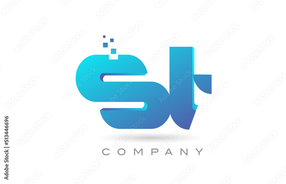 ST alphabet letter logo icon combination design. Creative template for business and company ST alphabet letter logo icon combination design. Creative template for business and company