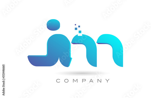 JM alphabet letter logo icon combination design. Creative template for business and company