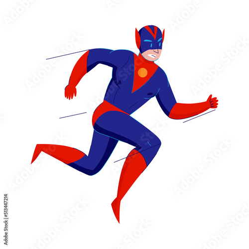 Running Superhero Pose Composition photo