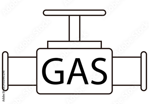 Llave abierta para dejar pasar el gas por un conducto. 
