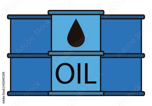 Icono de barril de petrolio y gasolina en fondo blanco photo
