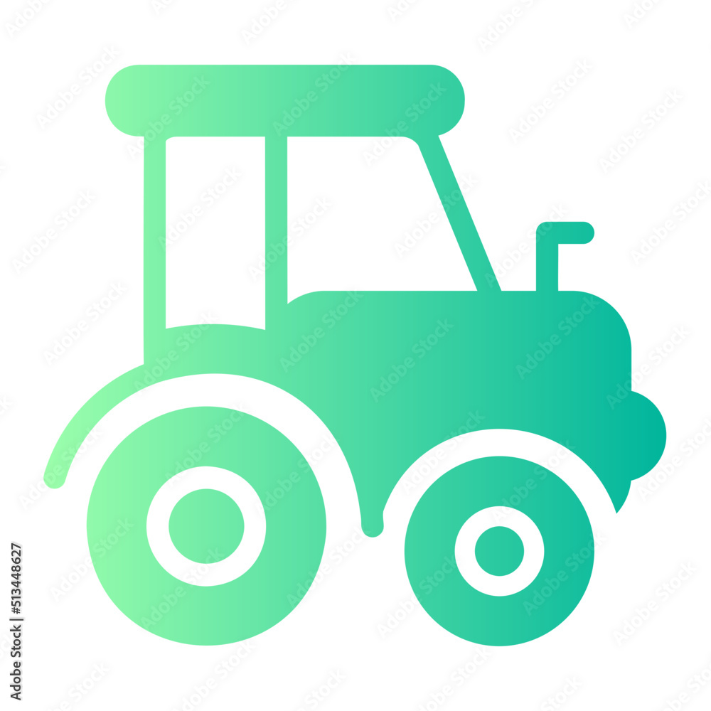 Tractor gradient icon Tractor gradient icon