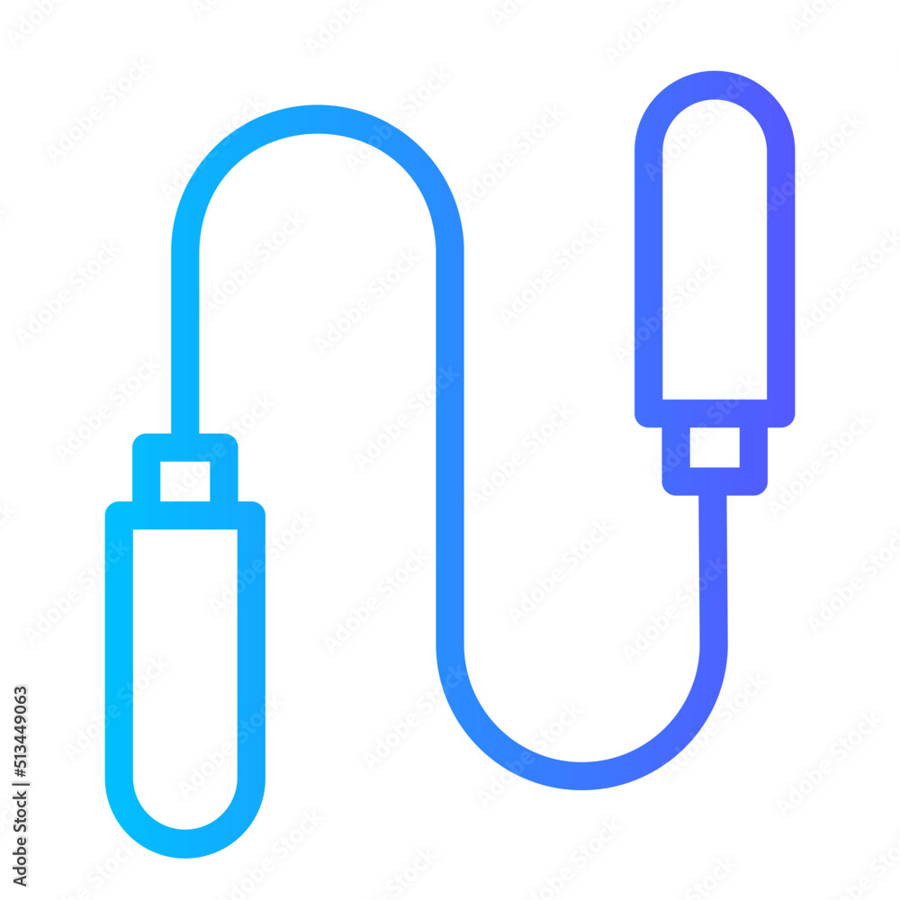 jumping rope gradient icon jumping rope gradient icon