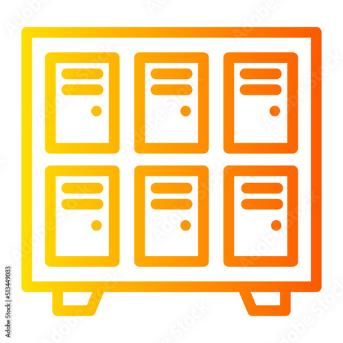 locker room gradient icon
