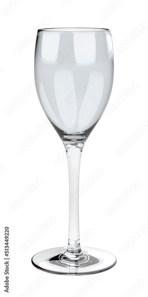 Empty glass for wine, isolated on white background Empty glass for wine, isolated on white background