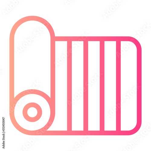 yoga mat gradient icon