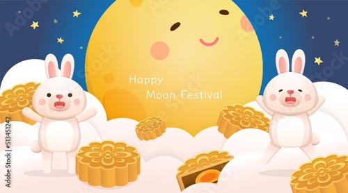 Traditional festivals in China and Taiwan: Mid-Autumn Festival, Rabbit and Moon and Mooncakes