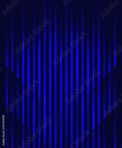 Vector illustration with abstract shining lines on blue background