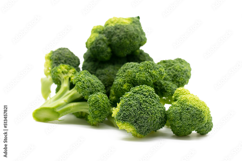 fresh Broccoli isolated on white background, fresh Broccoli isolated on white background,