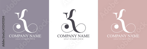 K letter monogram. Elegant luxury K logo. Calligraphic style. Vector design. Luxurious linear creative monogram.
