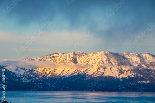 Winter landscape in Tahoe Lake, United States Of America
