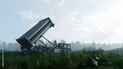 Fotografiet Anti-ballistic missile defense military system