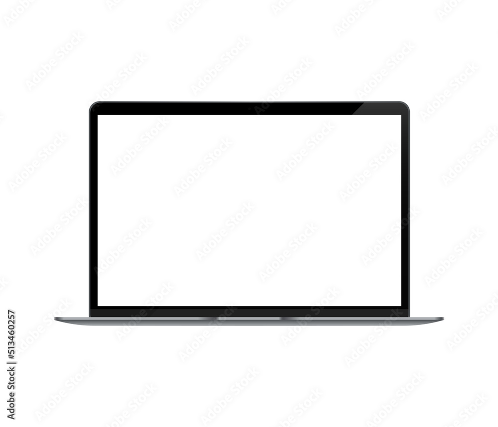 Realistic Laptop. Mockup. Stock Vector Illustration