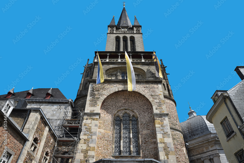 Clocher de la cathédrale d'Aix-la-Chapelle. Allemagne