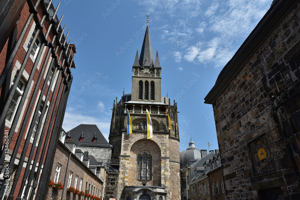 Clocher de la cathédrale d'Aix-La-Chapelle. Allemagne