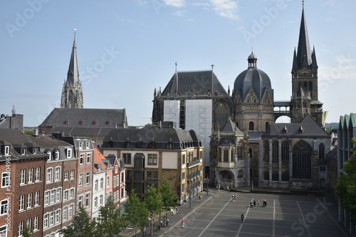 Place de la cathédrale à Aix-La-Chapelle. Allemagne