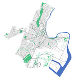 Newark map. Detailed map of Newark city administrative area. Cityscape urban panorama.