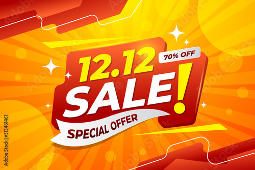 12 12 Sale Banner Promotion Template