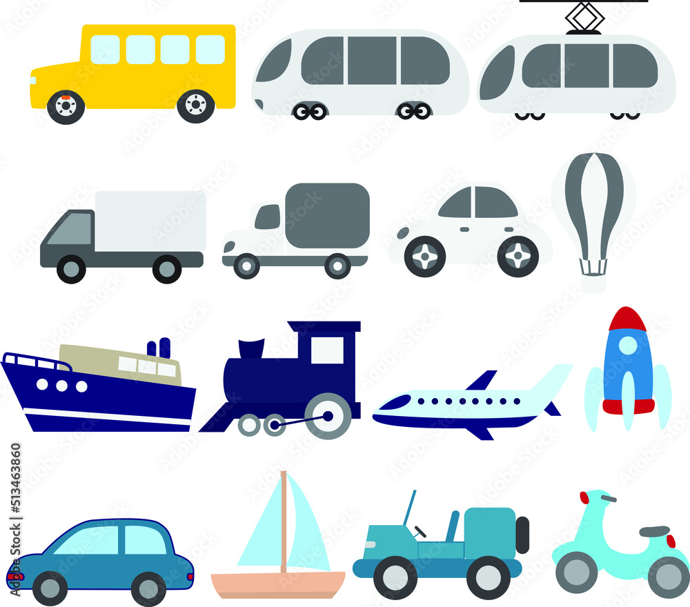 transportation icons set transportation icons set