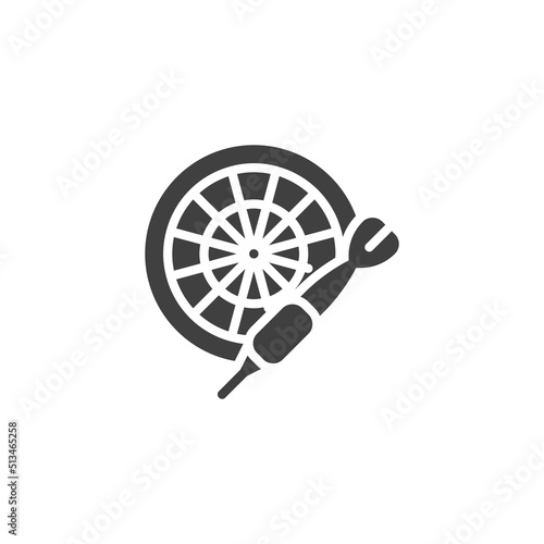 Dartboard arrow vector icon