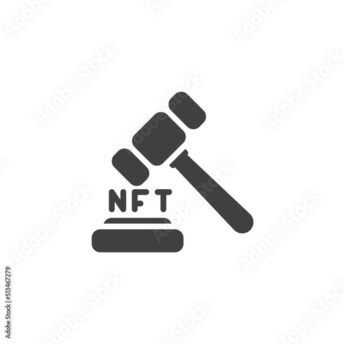 NFT auction vector icon