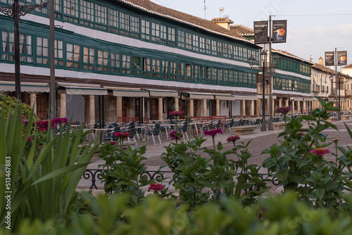 Almagro, Almagro square, castilla la mancha, spain, green windows, historic square. photo