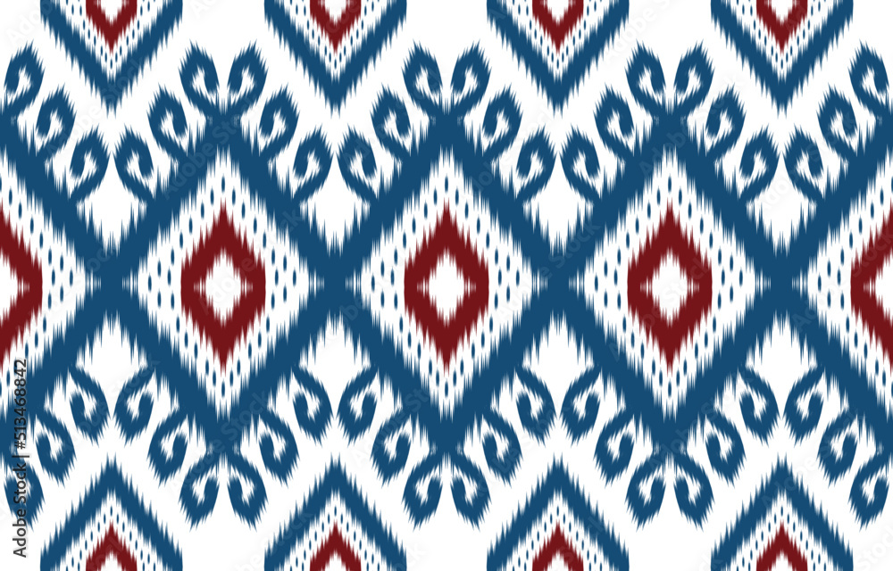Abstract ethnic tribal pattern art. Ethnic ikat seamless pattern. American, Mexican style. Design for background, wallpaper, illustration, fabric, clothing, carpet, textile, batik, embroidery. Abstract ethnic tribal pattern art. Ethnic ikat seamless pattern. American, Mexican style. Design for background, wallpaper, illustration, fabric, clothing, carpet, textile, batik, embroidery.