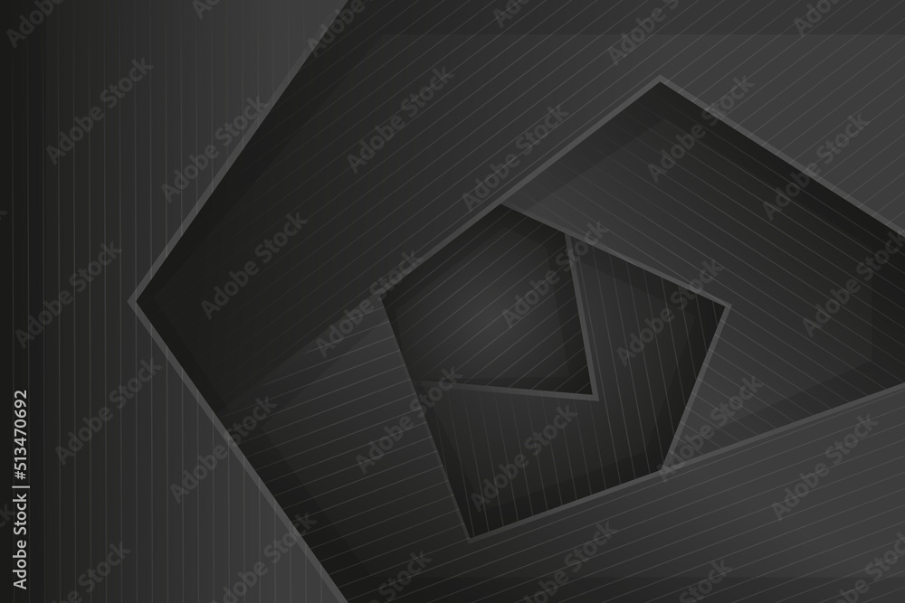 Vector abstract black and white background, gradient shapes and angles.
