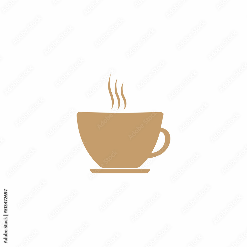 Mug with coffee. Vector illustration in flat style isolated on white background Mug with coffee. Vector illustration in flat style isolated on white background