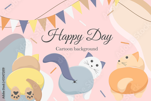 cute cat butt background