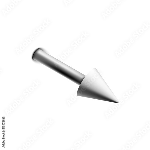 Piercing steel accessory template realistic vector illustration isolated.