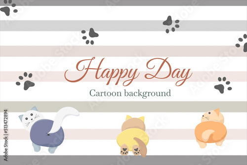 cute cat butt background