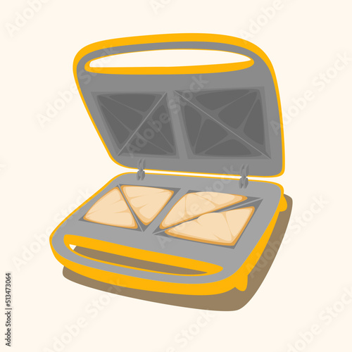 Sanwich maker cartoon vector 