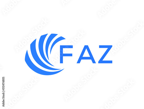 FAZ Flat accounting logo design on white background. FAZ creative initials Growth graph letter logo concept. FAZ business finance logo design.
