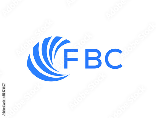 FBC Flat accounting logo design on white background. FBC creative initials Growth graph letter logo concept. FBC business finance logo design.
 photo