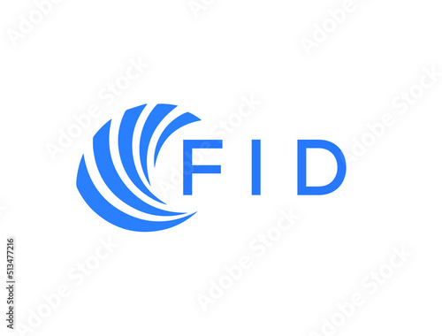 FID Flat accounting logo design on white background. FID creative initials Growth graph letter logo concept. FID business finance logo design.
