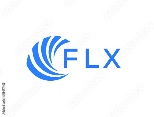 FLX Flat accounting logo design on white background. FLX creative initials Growth graph letter logo concept. FLX business finance logo design.
 photo